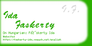 ida faskerty business card